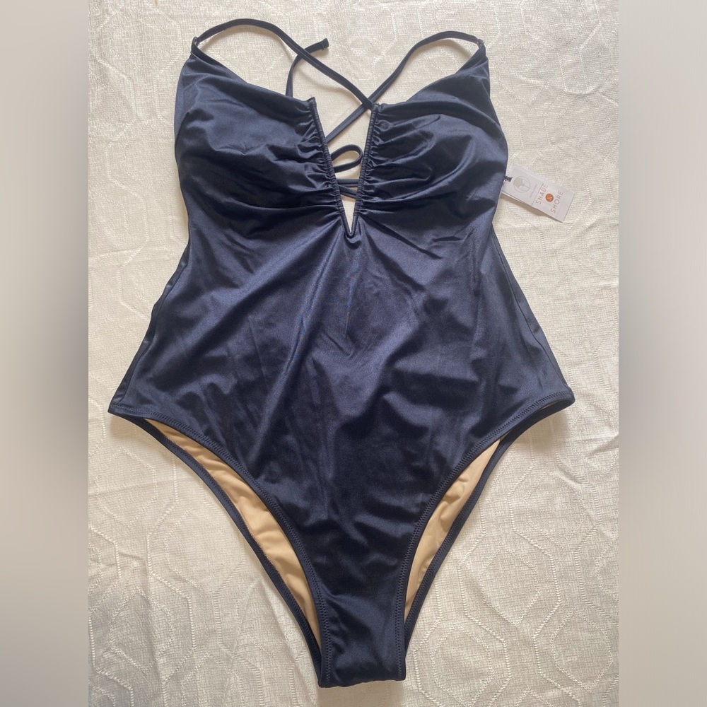 Navy Blue One Piece Swimsuit